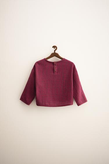 ZARA TIMELESS - BLOUSE IMPRIMÉE À CARREAUX - Fuchsia de Zara - Image 1