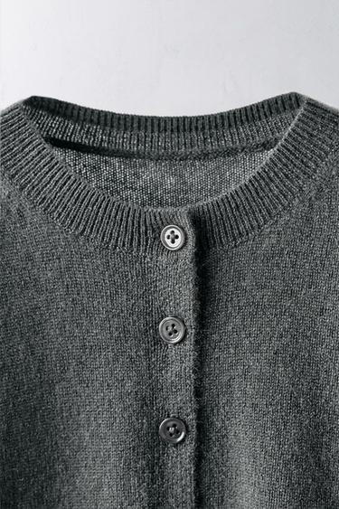GILET 100 % CACHEMIRE LIMITED EDITION - Gris anthracite de Zara