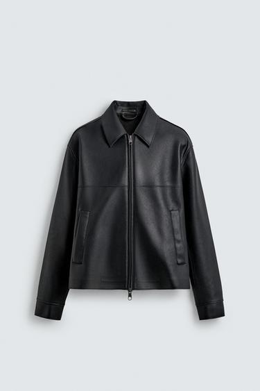 FAUX LEATHER JACKET - Black by Zara