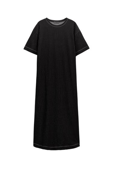 CONTRAST STRIPED DRESS