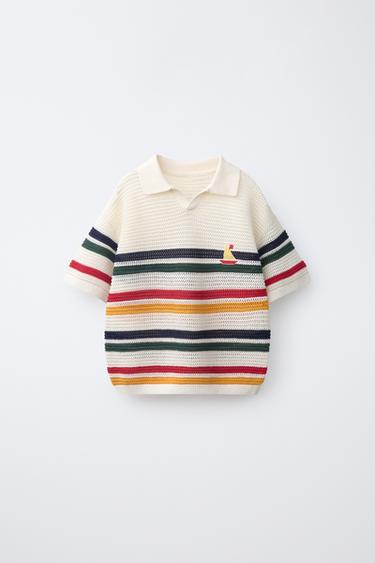 CABLE-KNIT STRIPED JUMPER - Multicoloured by Zara - Image 0