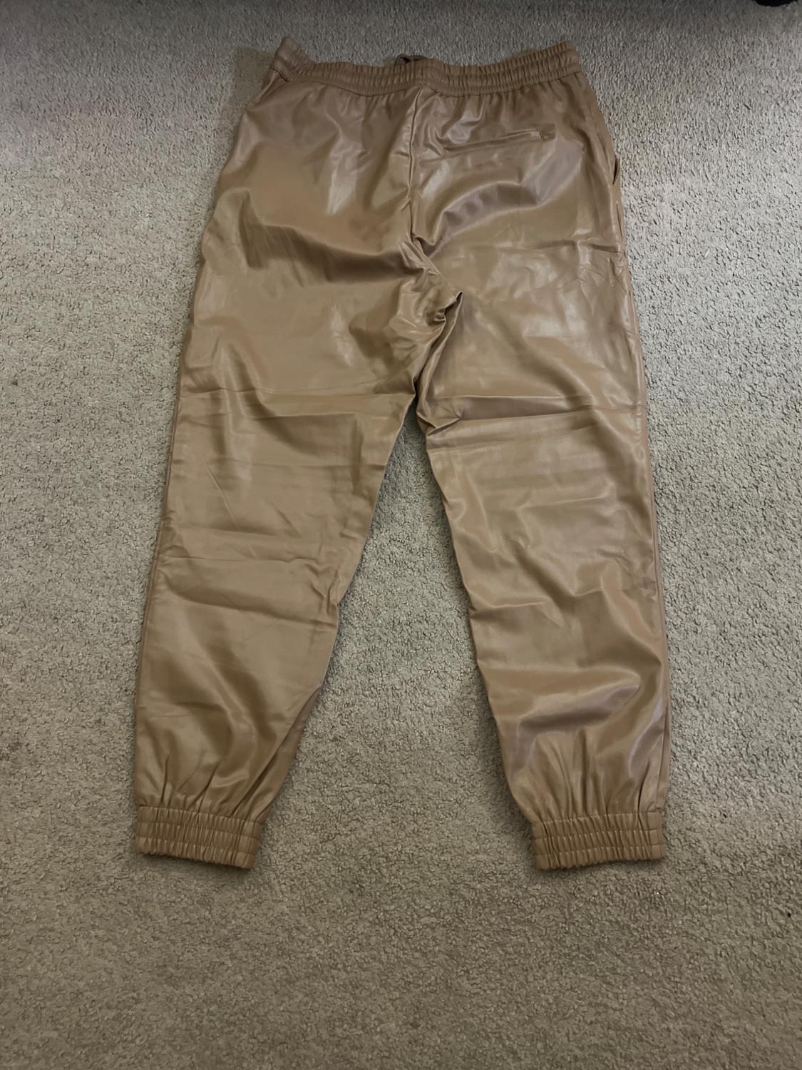 FAUX LEATHER JOGGING PANTS - Image 2