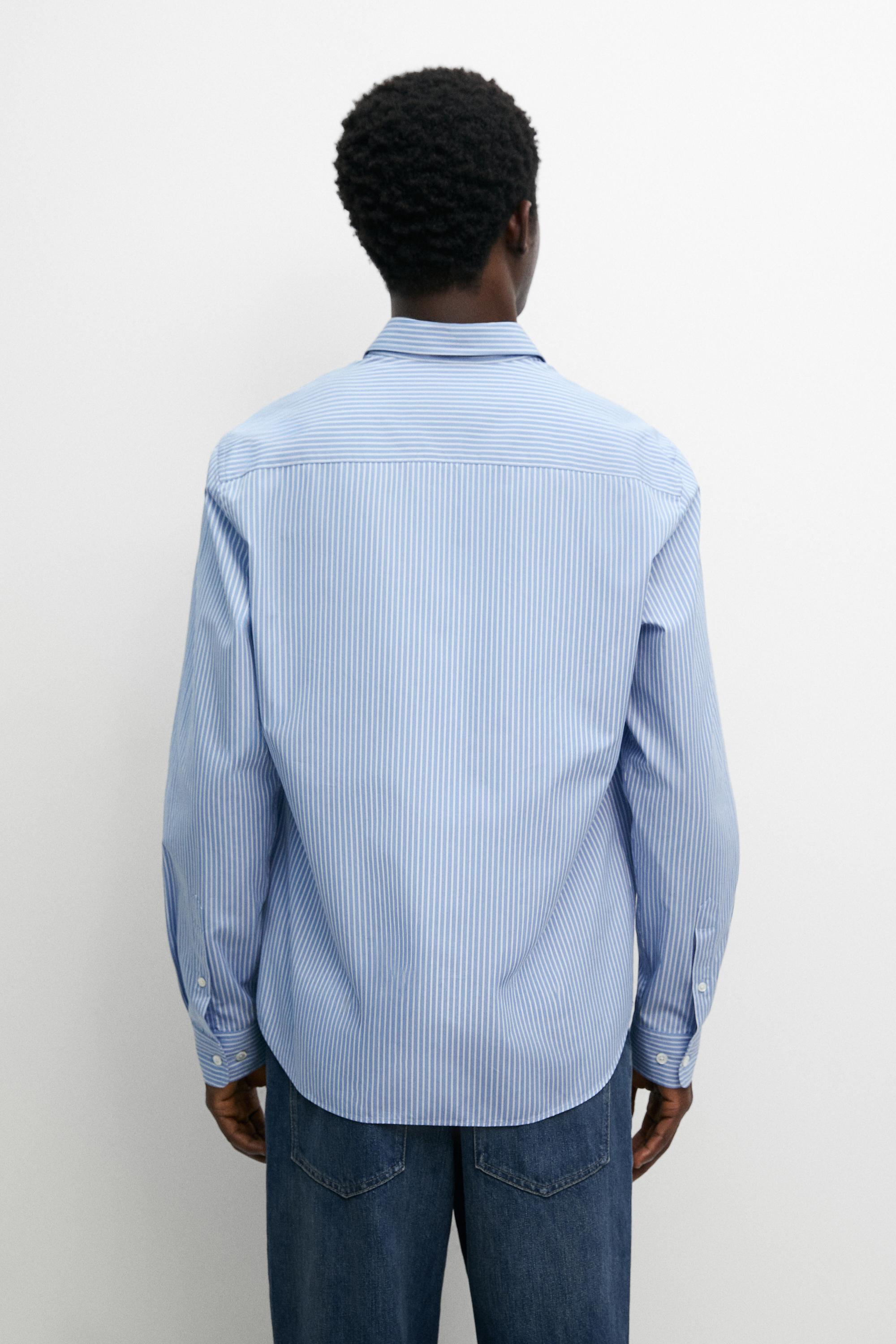 Chemise regular fit en popeline 100 % coton