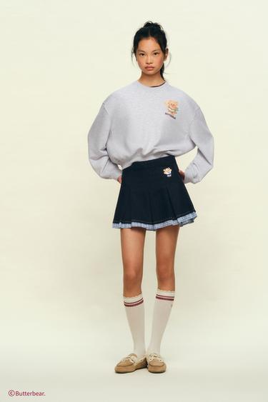 BUTTERBEAR © PRINTED SWEATSHIRT - Grey marl by Zara