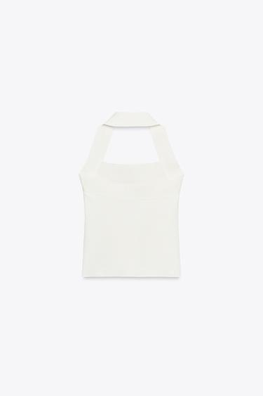 TOP HALTER STRETCH - Blanc de Zara - Image 7
