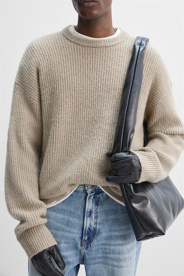 TEXTURED SWEATER - LIMITED EDITION - Beige by Zara - Image 4