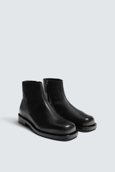 LIMITED EDITION LEATHER BOOTS - Black by Zara