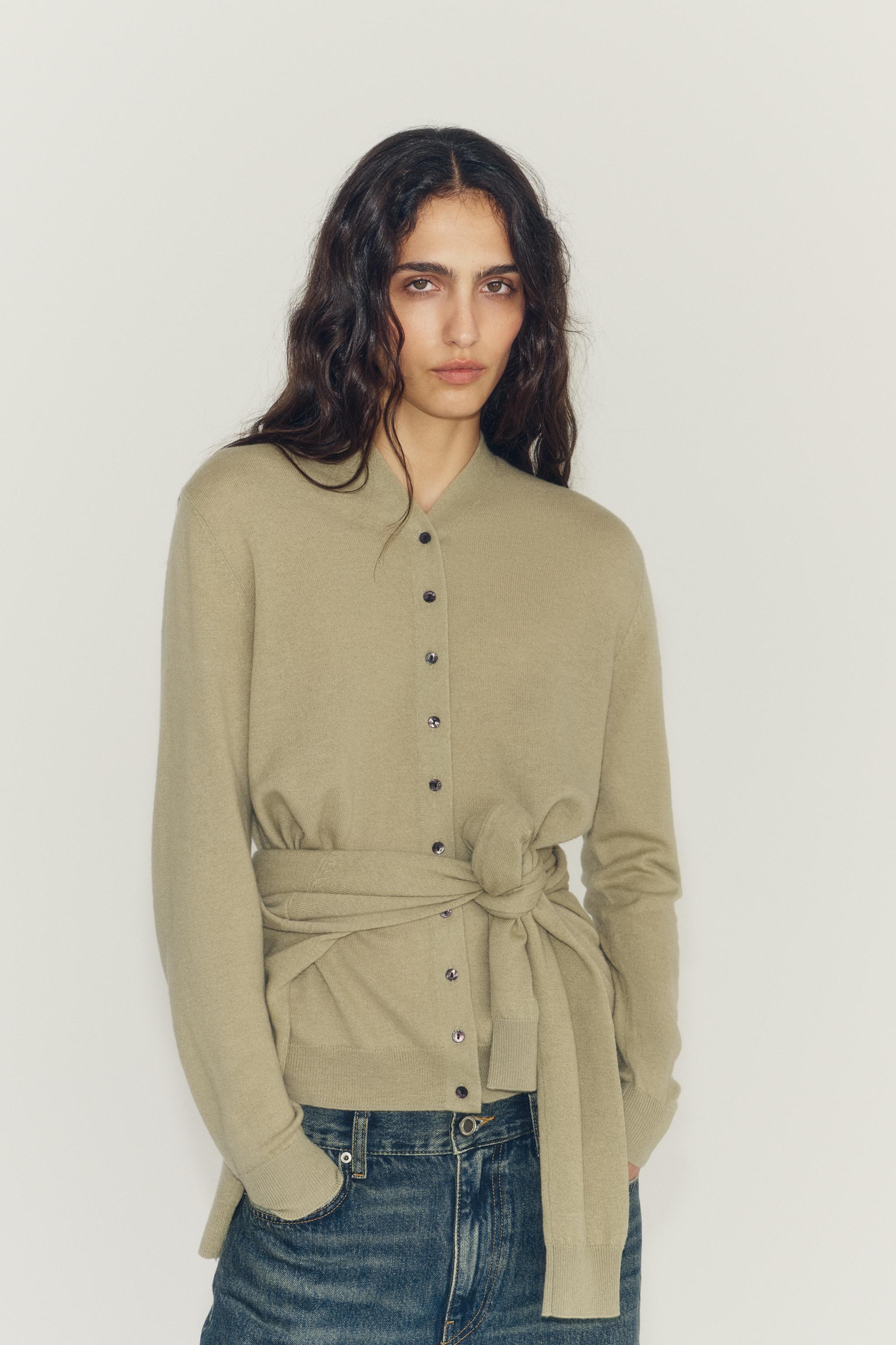 Zara %100 Ekstra Yumuşak Yünlü V Yaka Ceket görsel 5