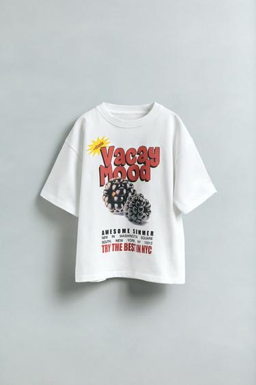FRUIT PRINT T-SHIRT - White by Zara