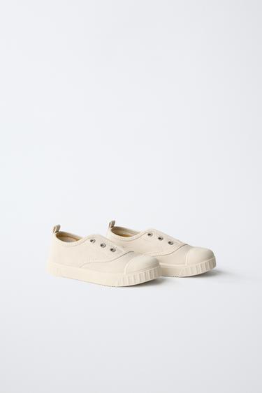 FABRIC SNEAKERS - Ecru White by Zara - Image 1