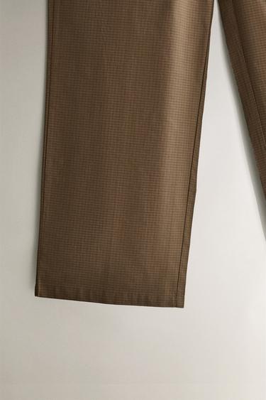 CHECK TROUSERS - Brown by Zara - Image 2