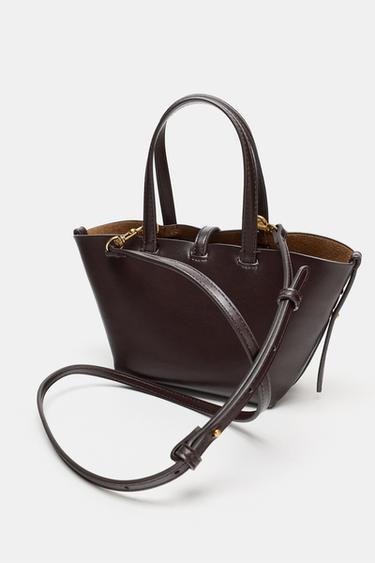 MINI SHOPPER DE PALHA - Vermelho-bordeaux da Zara