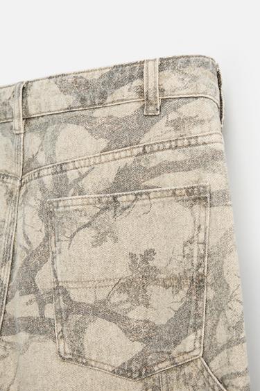 ABSTRACT PRINT CARPENTER TROUSERS - camel by Zara - Image 8
