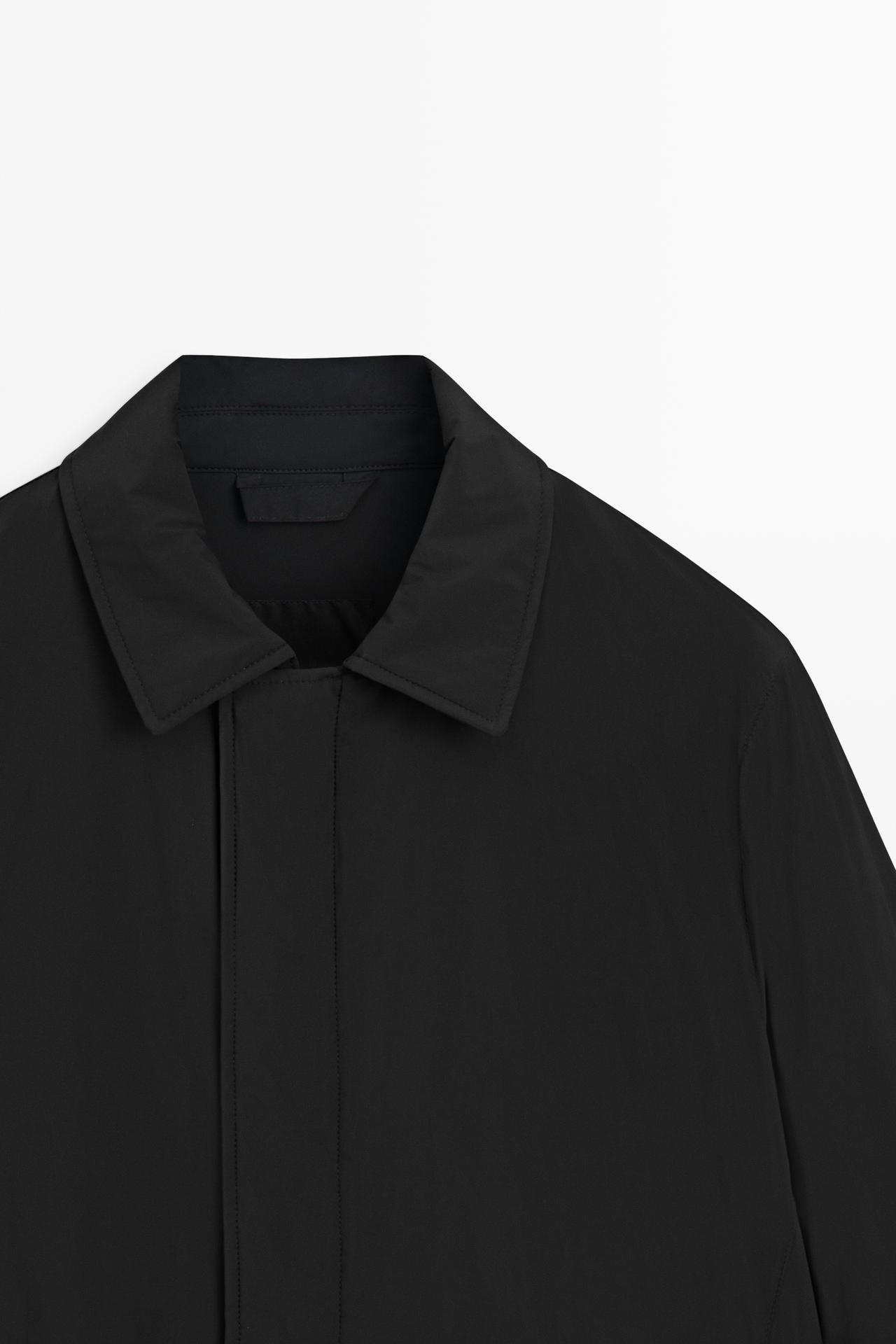 Technical fabric trench coat — Black