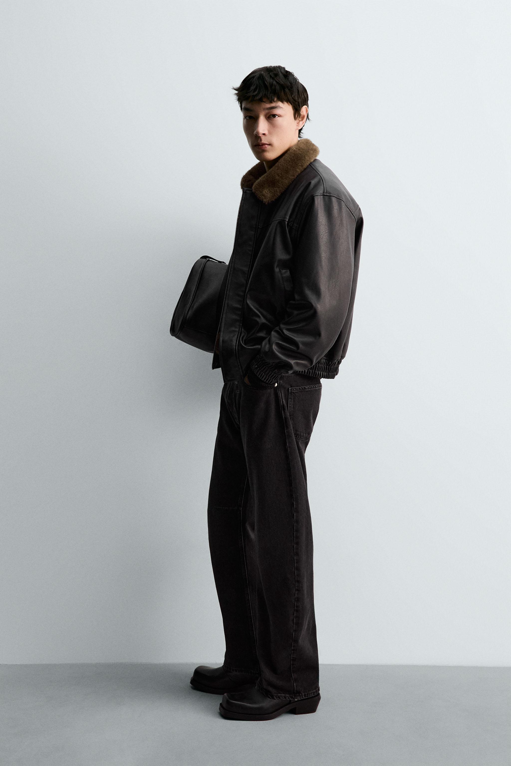 リバーシブル フェイクレザージャケット - ブラック | ZARA Japan / 日本