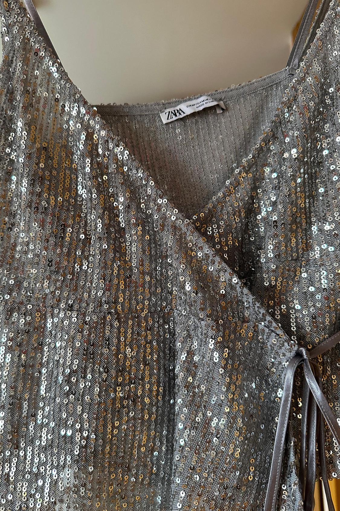 SEQUINNED WRAP TOP - Image 2