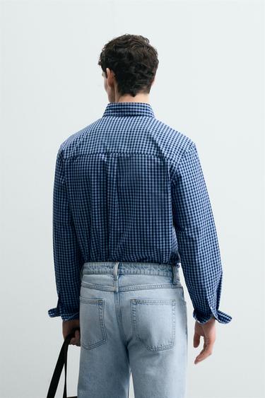 CHEMISE REGULAR FIT EN COTON - Bleu / Bleu marine de Zara - Image 2