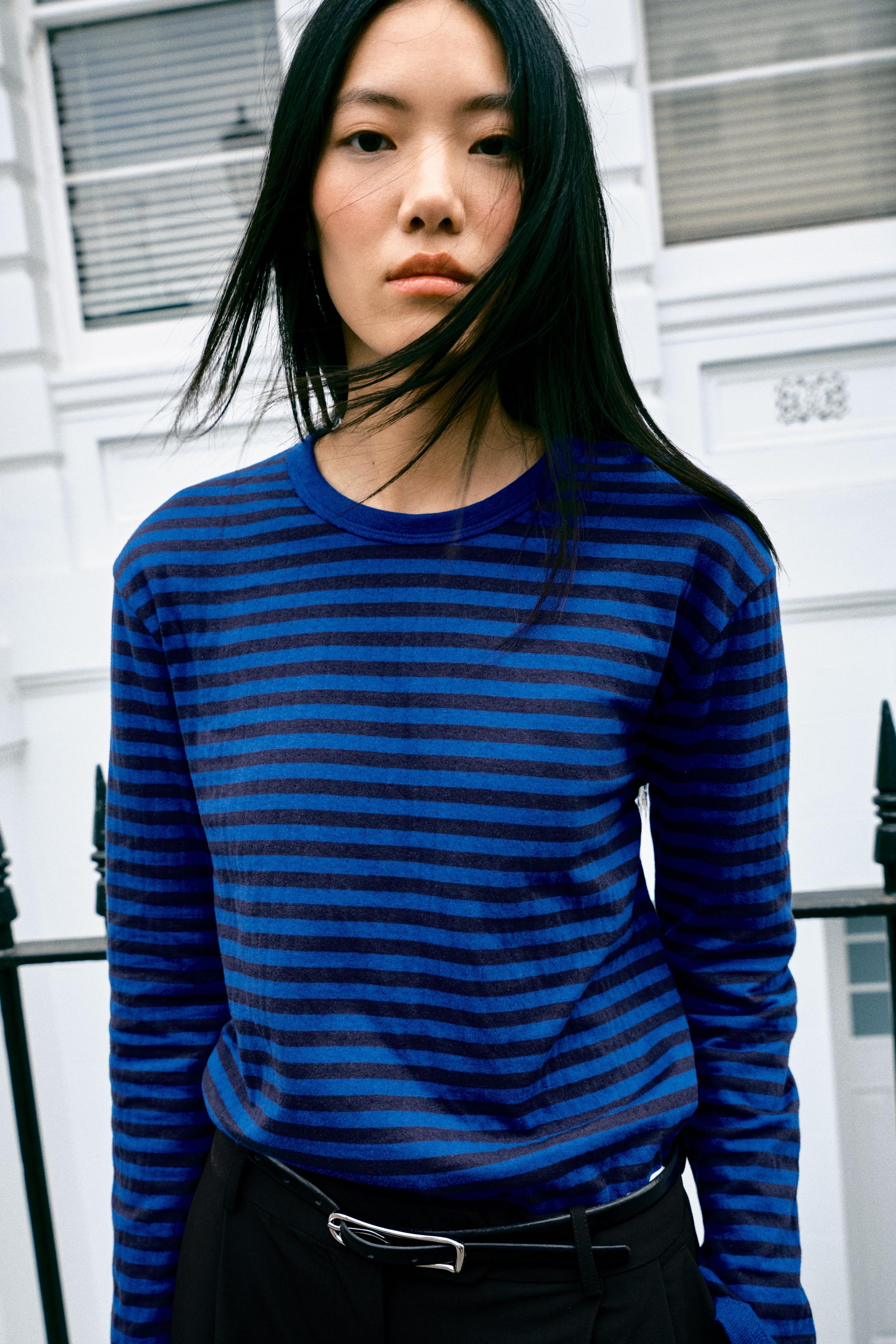 Zara ÇİZGİLİ T-SHIRT görsel 5