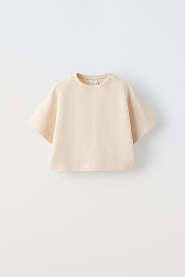PLAIN INTERLOCK T-SHIRT - Ecru by Zara