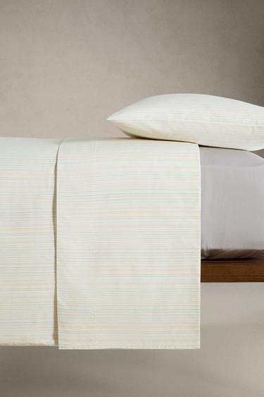 STRIPED FLAT SHEET - Ecru de Zara - Image 2