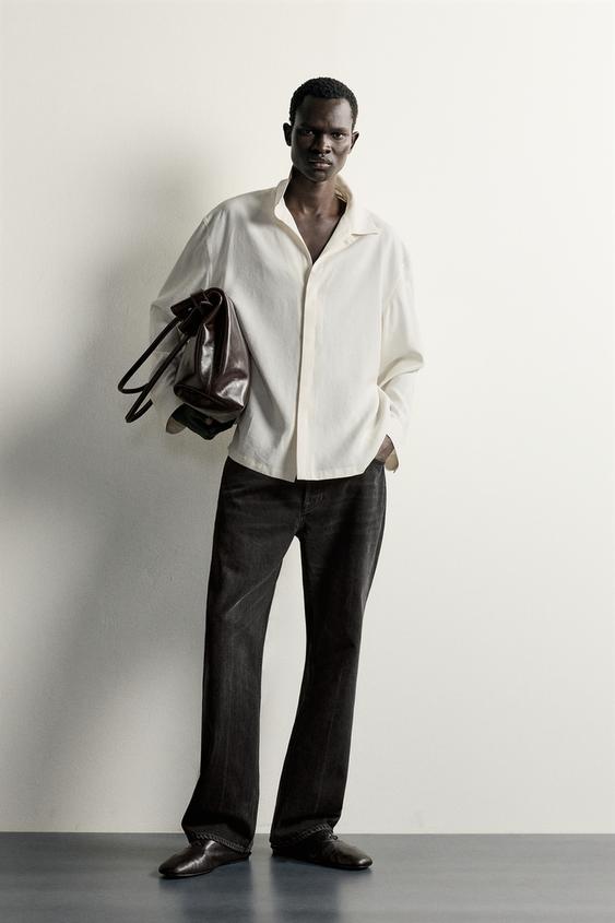 Zara Fluid Modal Blend Shirt - Oyster-white - Image 0