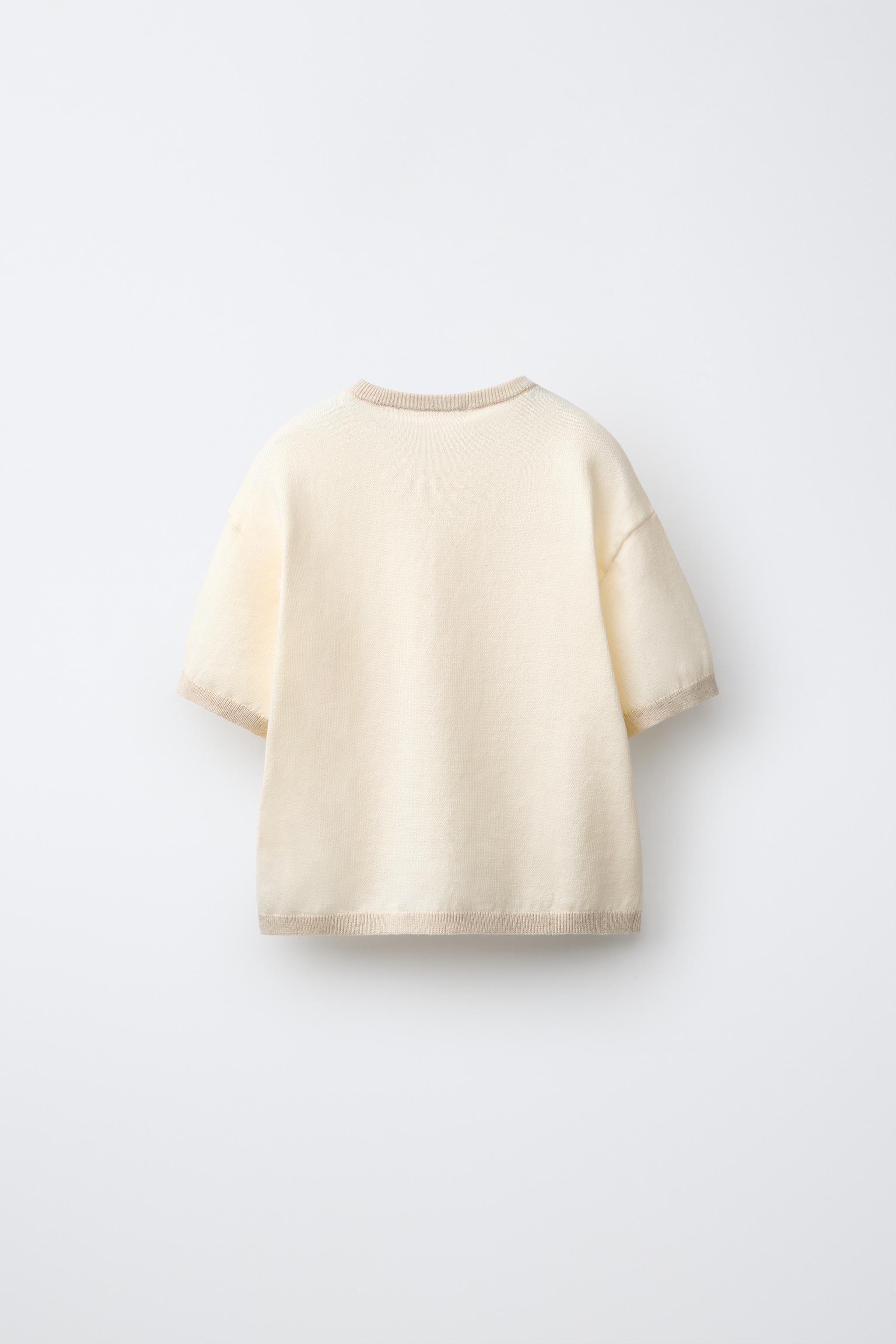 KNIT T-SHIRT WITH COTTON AND LINEN