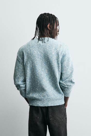 GILET RETORS DÉSAIGUILLÉ - Bleu clair de Zara - Image 2