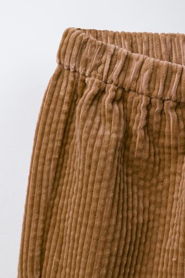 Zara THICK CORDUROY PANTS - Ocher