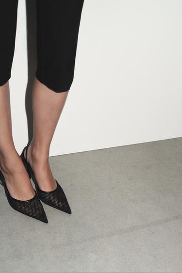 Zara MESH HEELS - Black