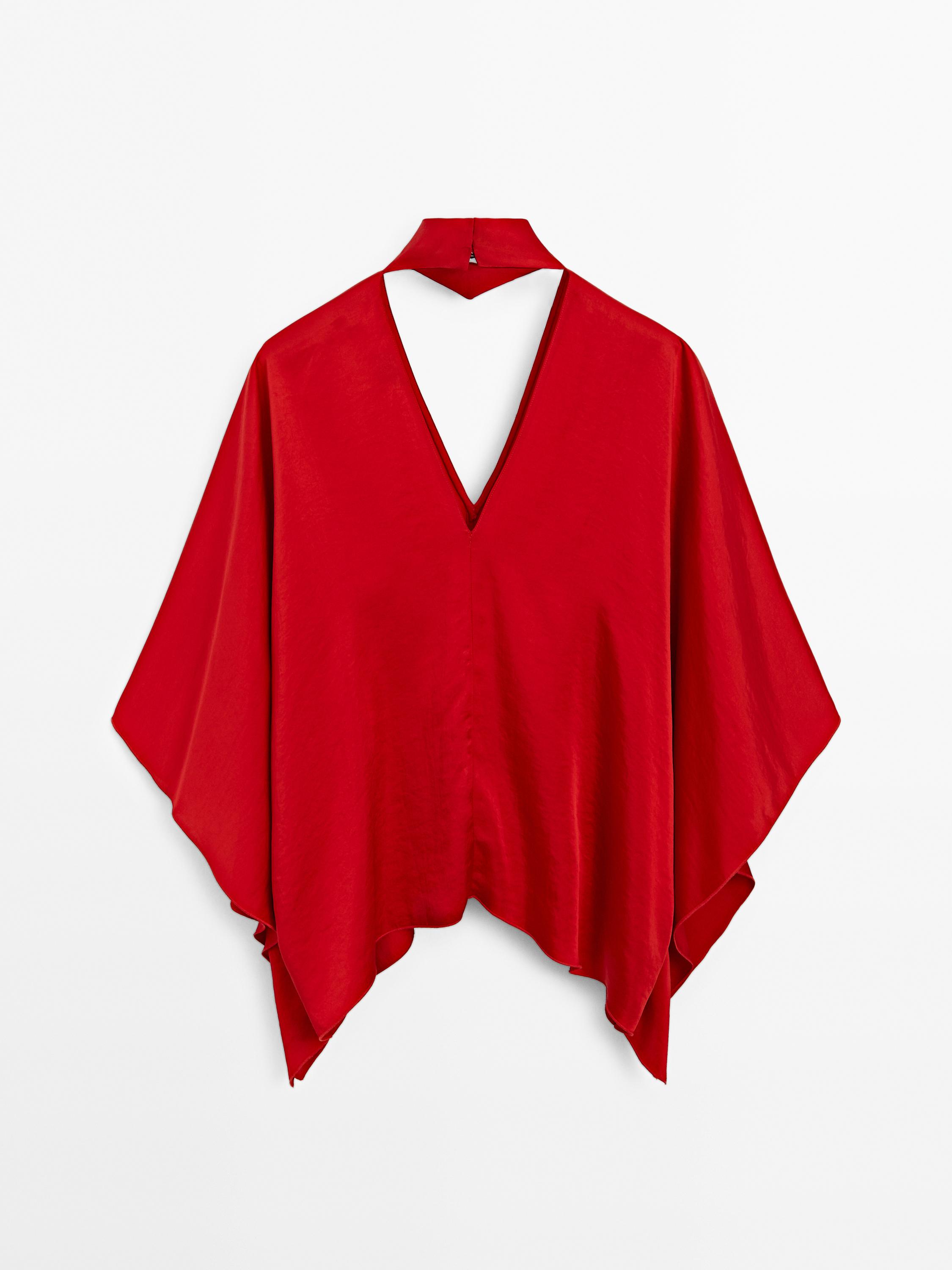 Flowing V-neck blouse - STUDIO