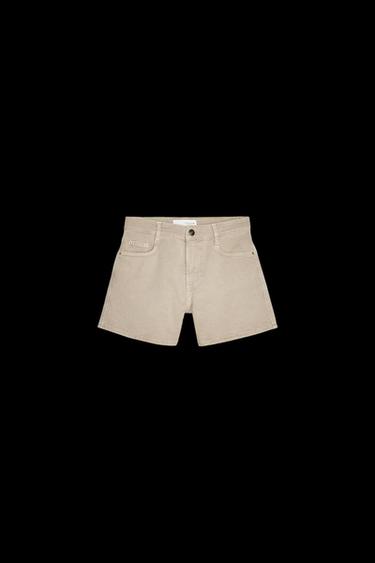 Zara MOM FIT SHORTS Z1975 - taupe brown - Image 0