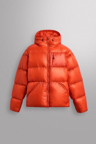 100% FEATHER SKI DOWN PUFFER JACKET - Intense red by Zara