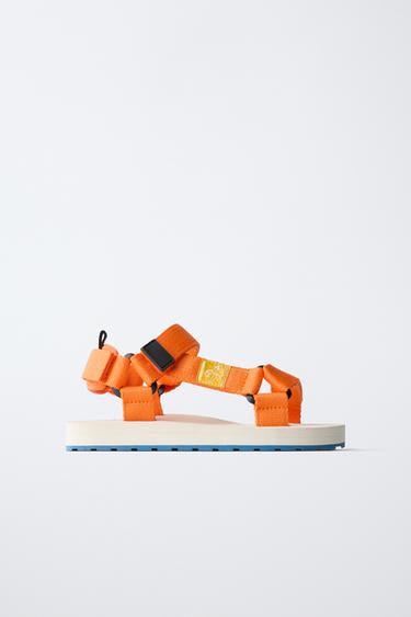 TECHNICAL SANDALS - Orange by Zara