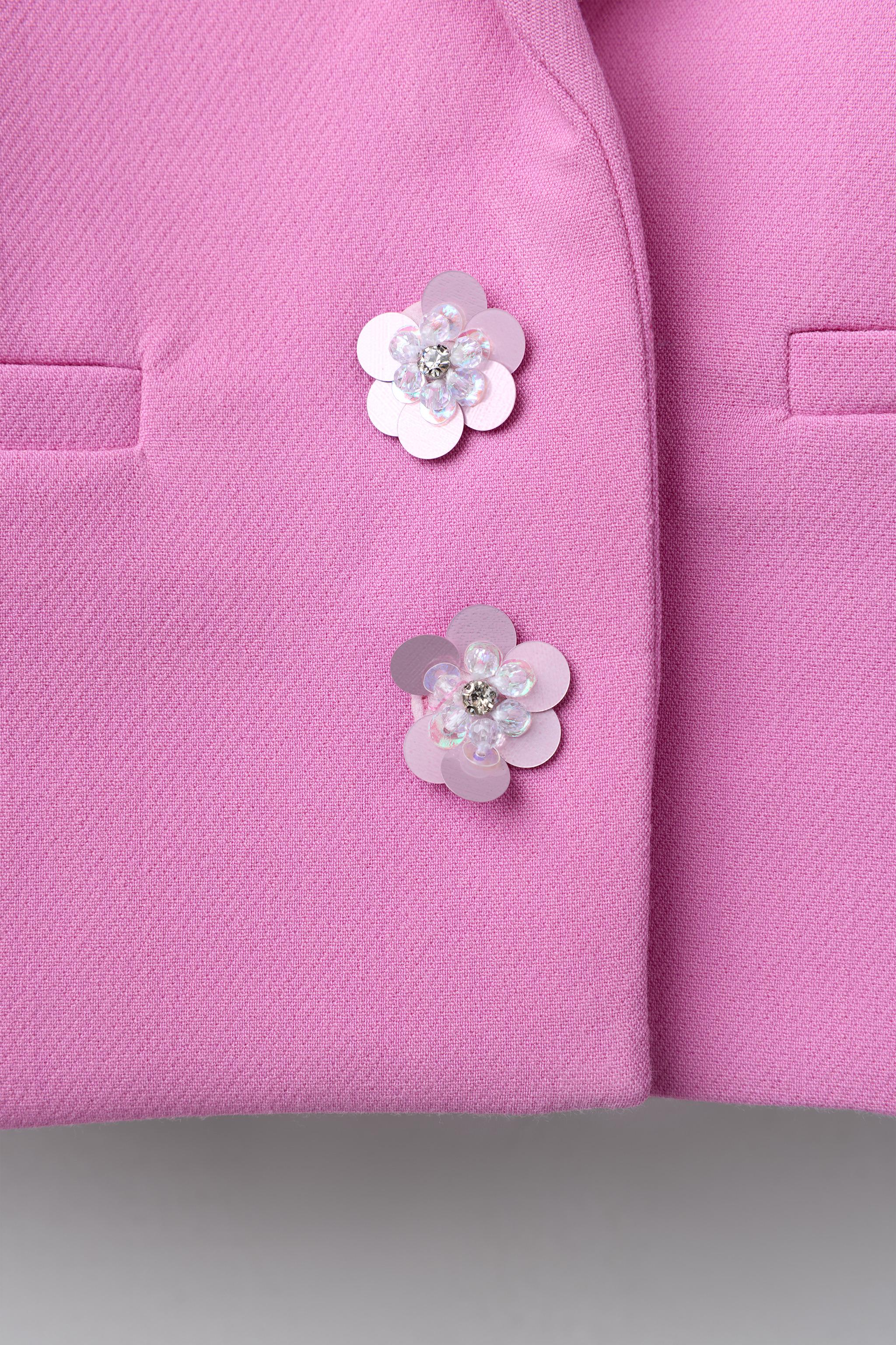 BUTTONED CROPPED BLAZER