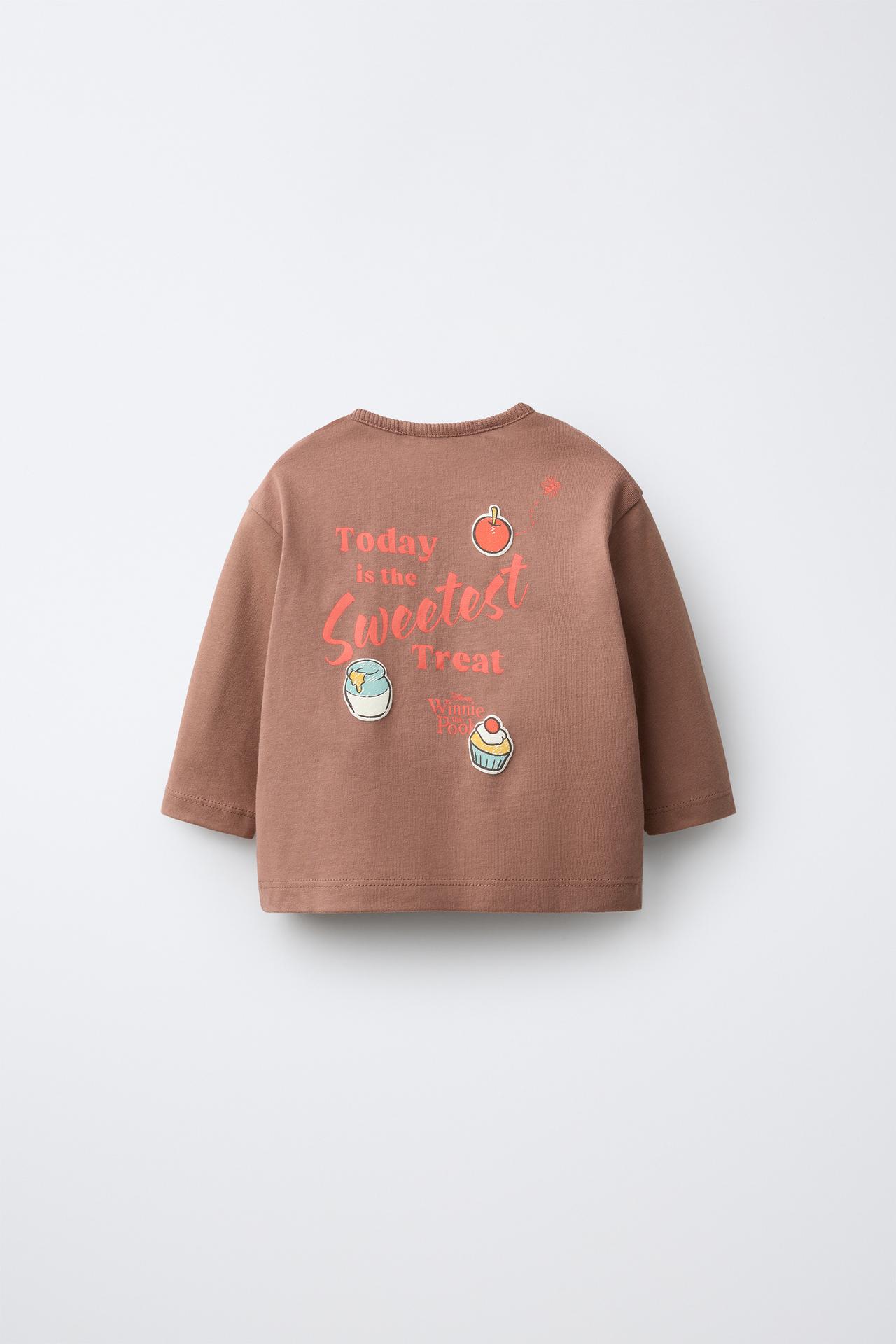 WINNIE THE POOH © DISNEY PRINT T-SHIRT — Brown