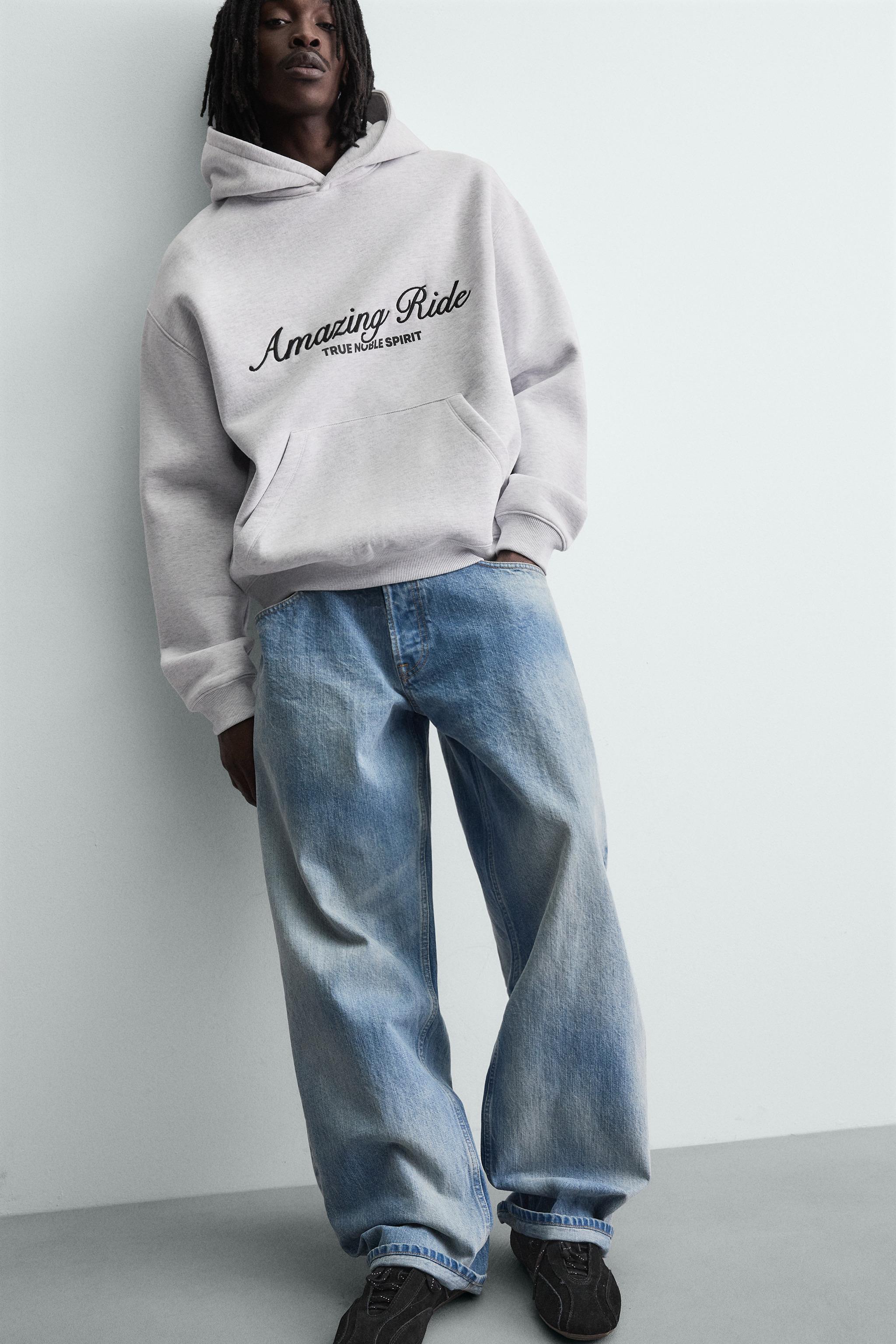 COMBINATION TEXT SWEATSHIRT