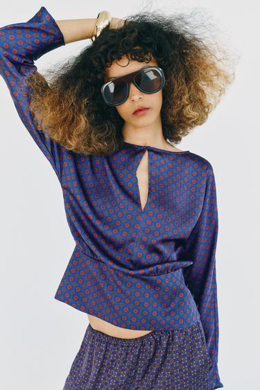 PRINTED SATIN SHIRT - Multicoloured by Zara