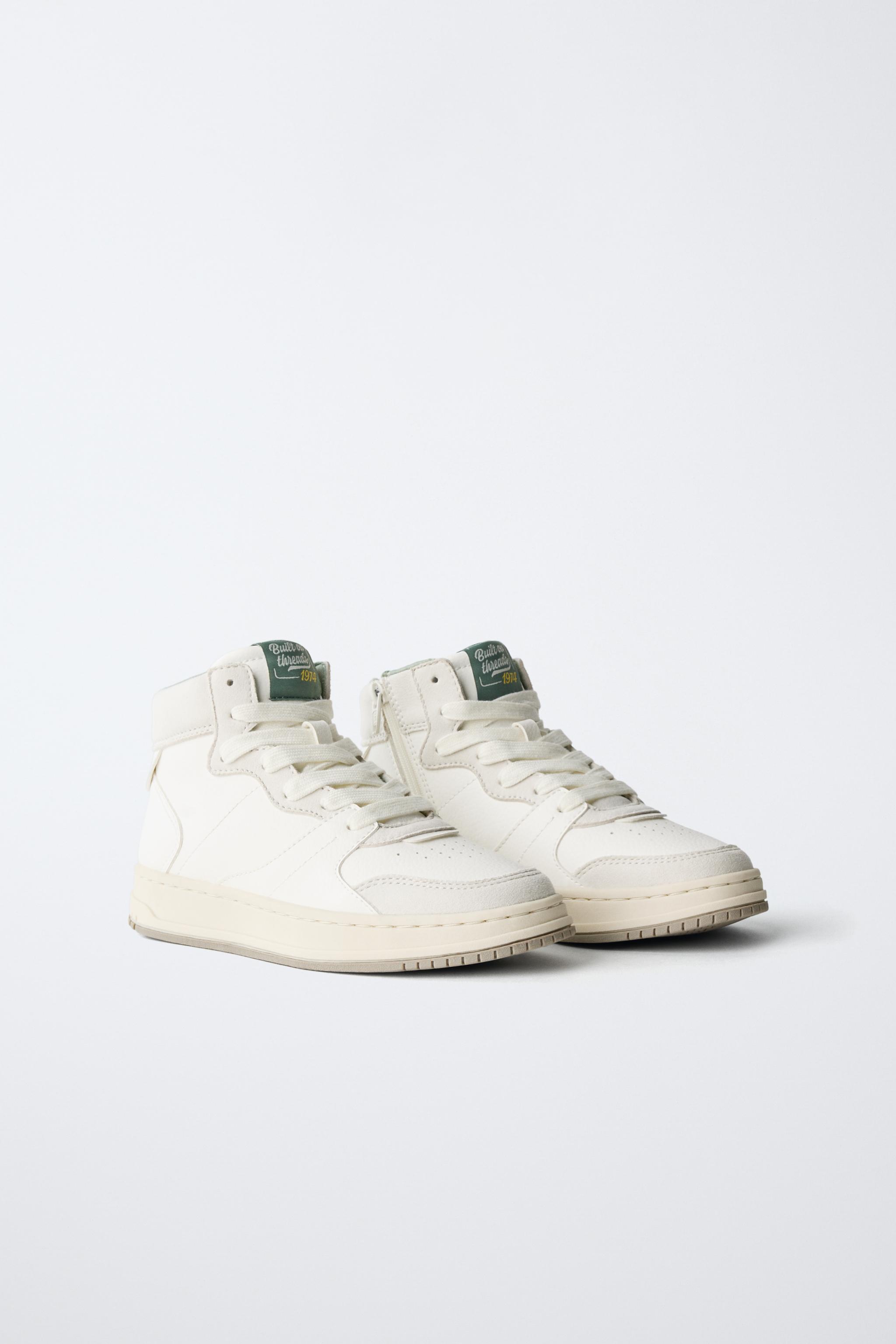 BASIC HIGH TOP SNEAKERS - White | ZARA United States