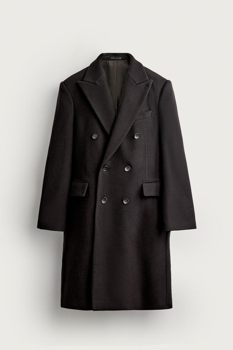 WOOL BLEND DOUBLE-BREASTED COAT