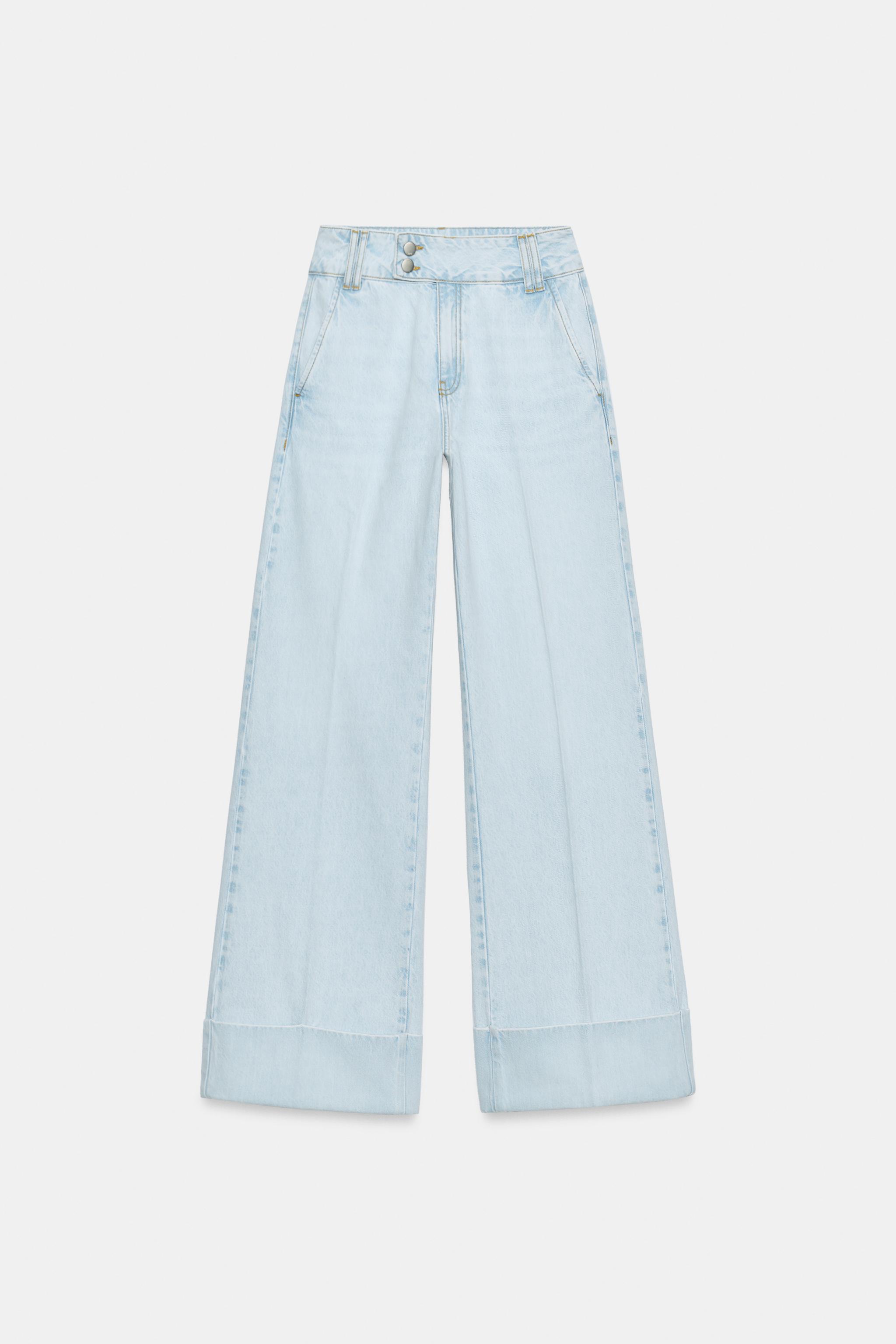 Z1975 DÜŞÜK BEL DÜZ KESİM KATLI PAÇA JEAN - Görsel 5