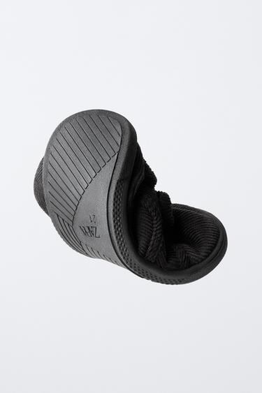 TENNIS EN VELOURS CÔTELÉ BAREFOOT - Gris anthracite de Zara - Image 2