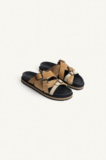 LTHR SNDLS - Beige van Zara