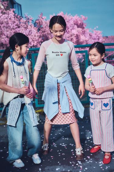 STRIPED TWILL CULOTTES - Pink by Zara