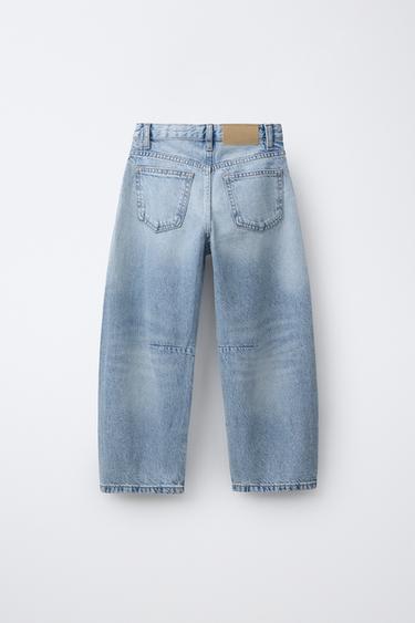 RHINESTONE BARREL JEANS - Light blue by Zara - Image 1