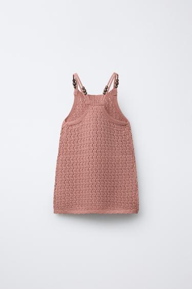 ROBE EN MAILLE FANTAISIE - Rose de Zara - Image 1