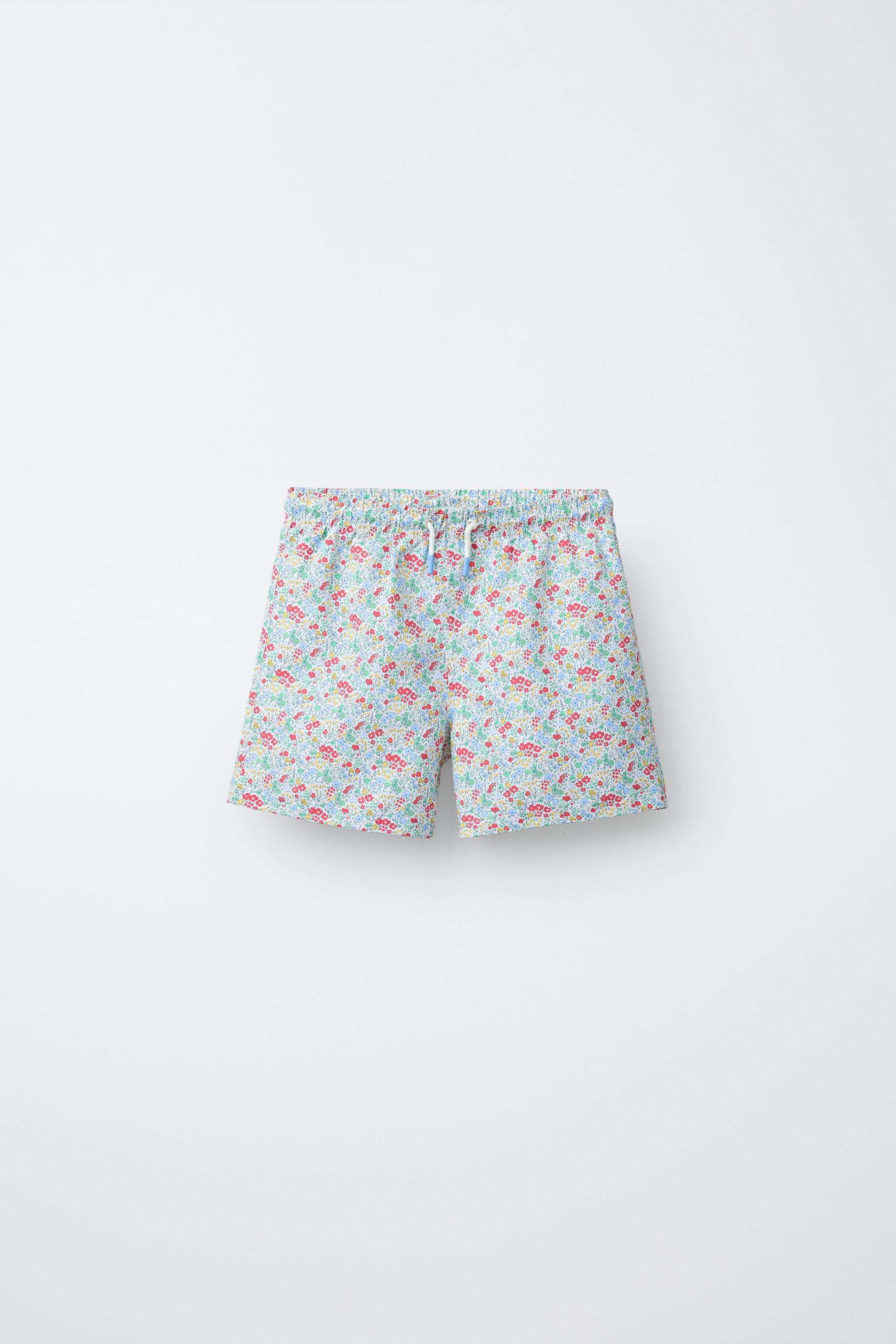 6-14 ANS/ SHORT DE BAIN FLEURS