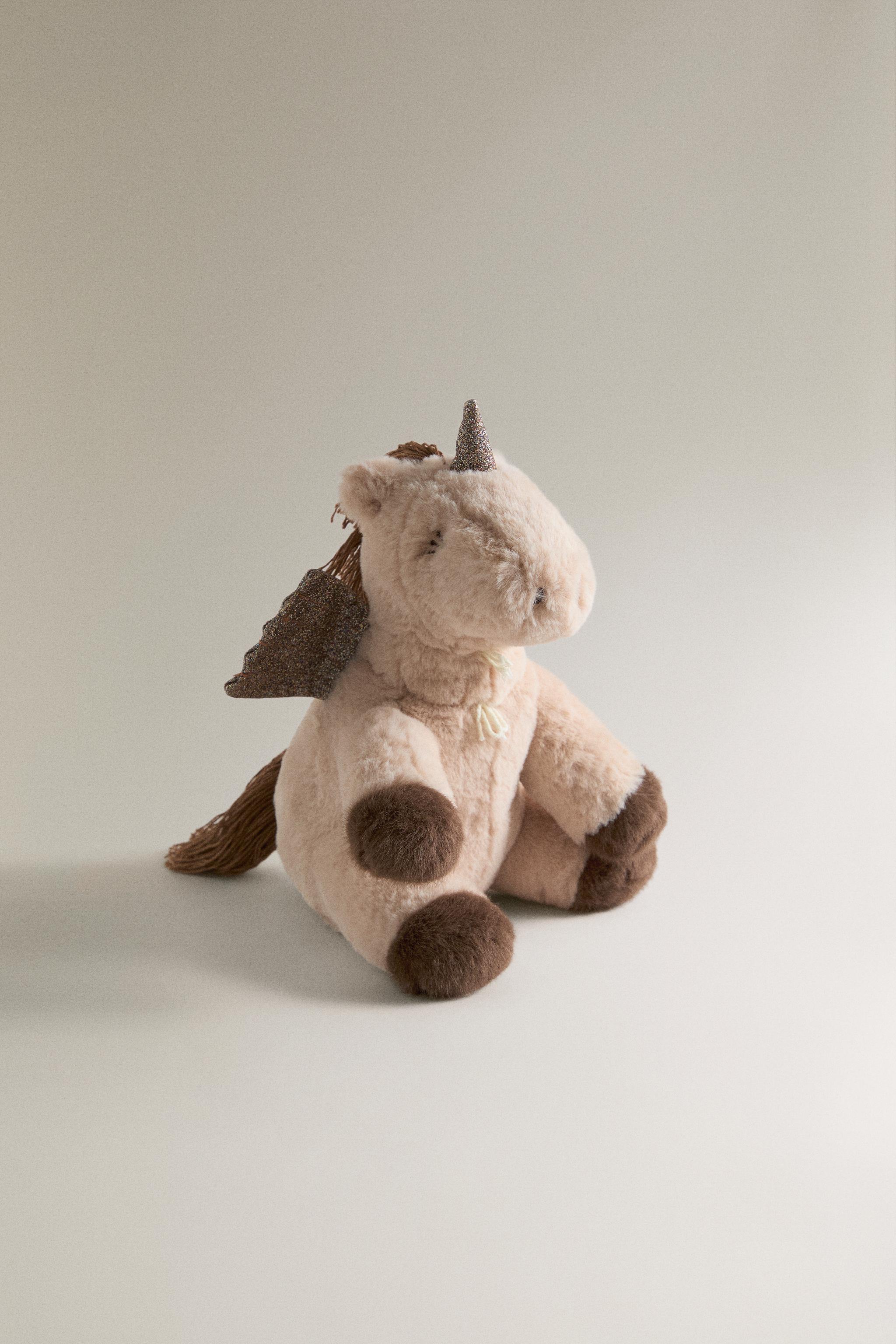 KIDS’ UNICORN PLUSH TOY — Beige