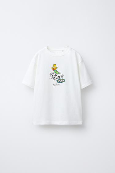 Zara BART THE SIMPSONS ™ MATT GROENING PRINTED T-SHIRT - Ecru