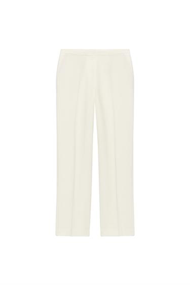 STRAIGHT-LEG TROUSERS - Ecru by Zara