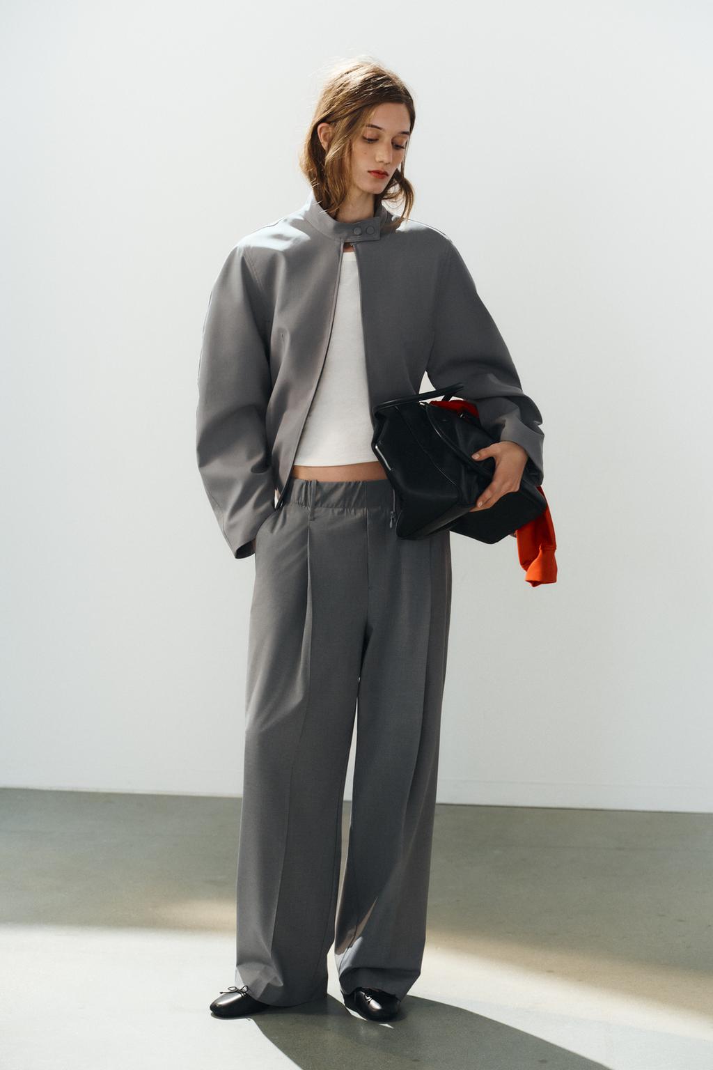 ELASTICATED PLEATED TROUSERS